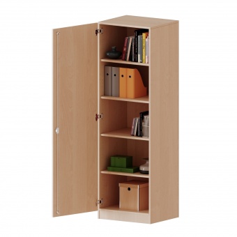 Schrank, 4 OH, 1 Tür, abschließbar, links, B/H/T 60x154x40cm 